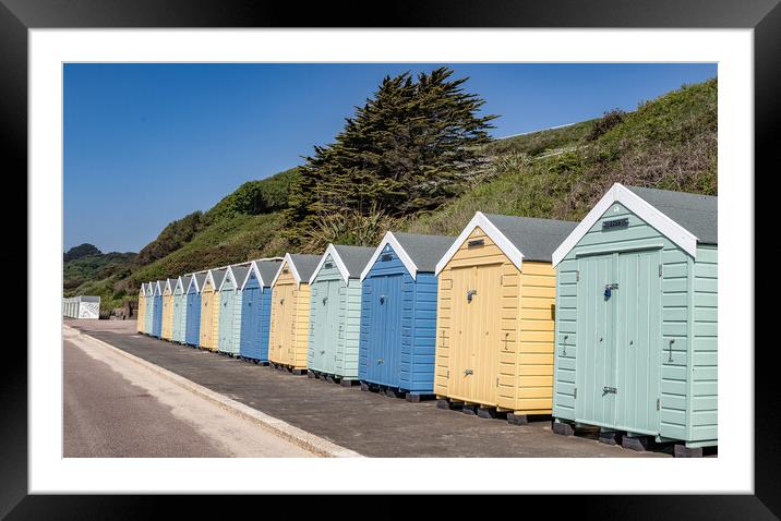 Beach huts  Framed Mounted Print by Mike Hughes
