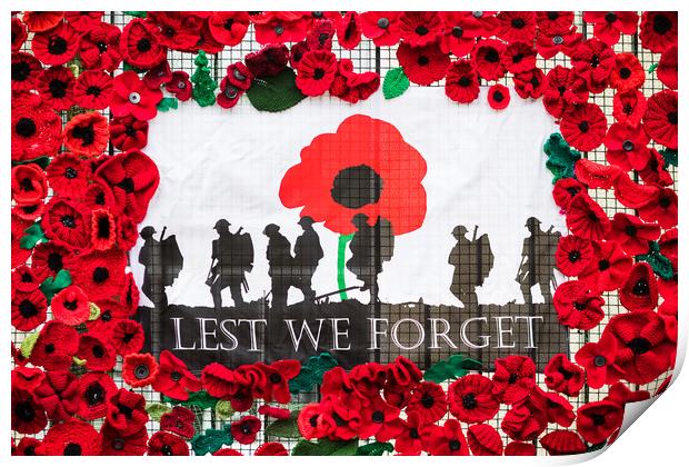 Lest we forget Print by Jason Wells