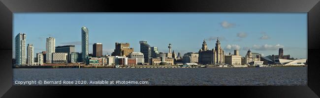 Liverpool Waterfront Panorama Framed Print by Bernard Rose Photography