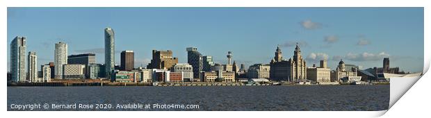Liverpool Waterfront Panorama Print by Bernard Rose Photography