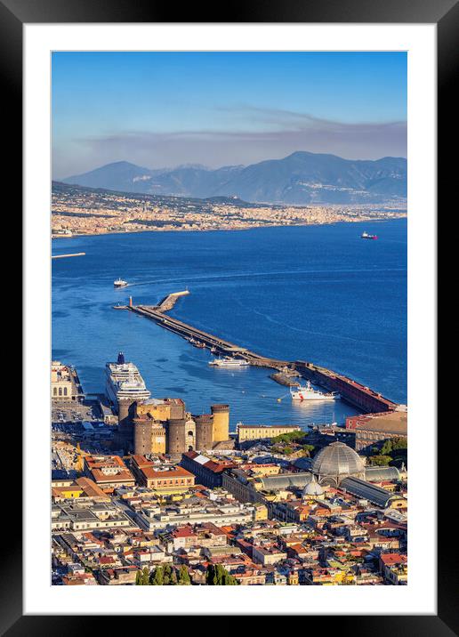 City of Naples in Italy Framed Mounted Print by Artur Bogacki