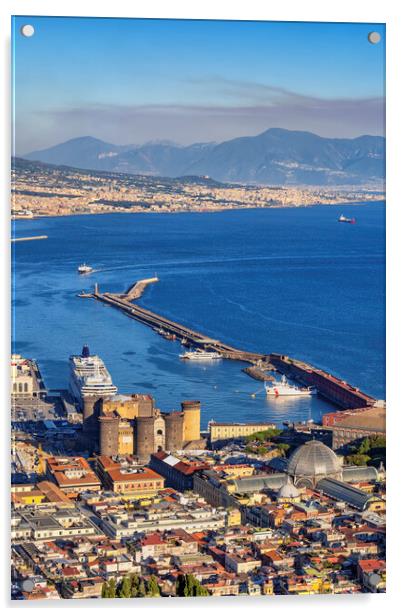 City of Naples in Italy Acrylic by Artur Bogacki