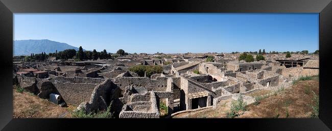 City of Pompeii Panorama in Italy Framed Print by Artur Bogacki