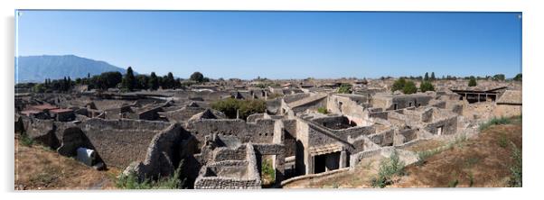 City of Pompeii Panorama in Italy Acrylic by Artur Bogacki