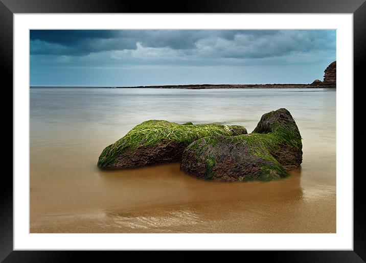 Green sea rocks Framed Mounted Print by Keith Thorburn EFIAP/b