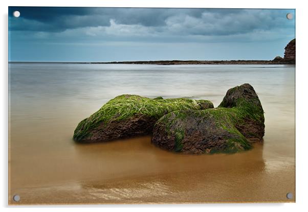 Green sea rocks Acrylic by Keith Thorburn EFIAP/b