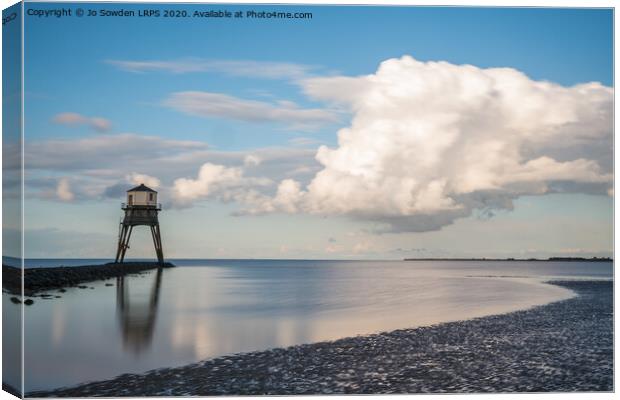 Dovercourt Evening Reflections Canvas Print by Jo Sowden