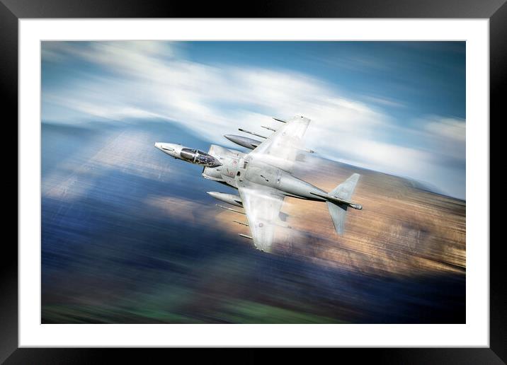 Harrier GR7 Framed Mounted Print by J Biggadike