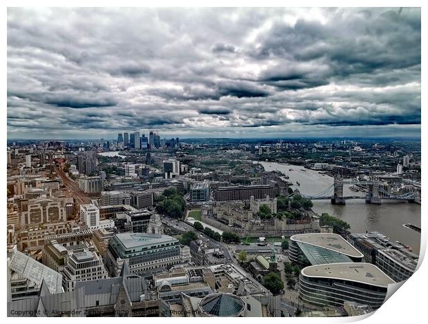 Top of the London Print by Alexander Zichacek