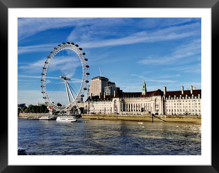 London Eye Framed Mounted Print by Alexander Zichacek