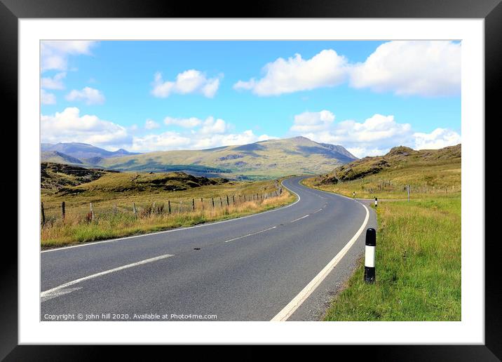 The Crimea pass in Snowdonia Wales. Framed Mounted Print by john hill