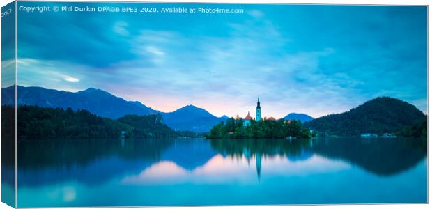 Lake Bled Slovenia Canvas Print by Phil Durkin DPAGB BPE4