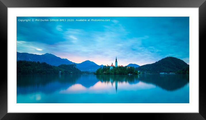 Lake Bled Slovenia Framed Mounted Print by Phil Durkin DPAGB BPE4