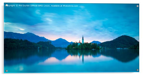 Lake Bled Slovenia Acrylic by Phil Durkin DPAGB BPE4