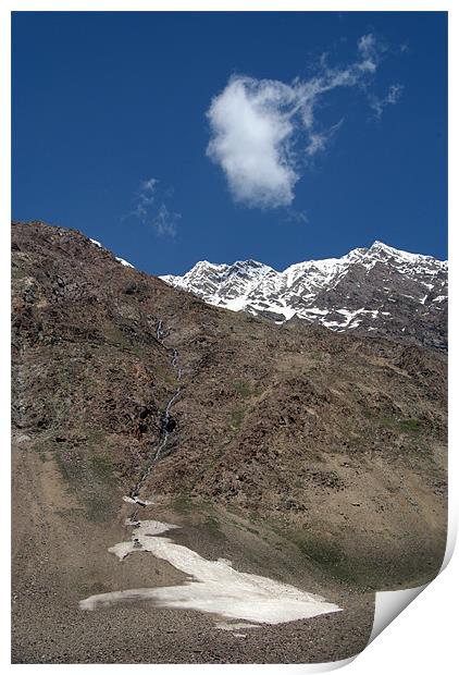 Mountains in Lahaul Valley Print by Serena Bowles
