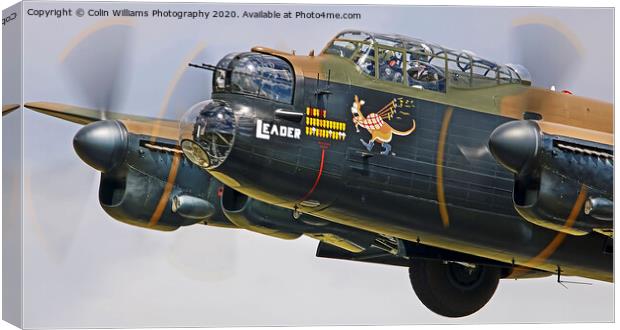 The BBMF Lancaster take off At RIAT 2018 Canvas Print by Colin Williams Photography
