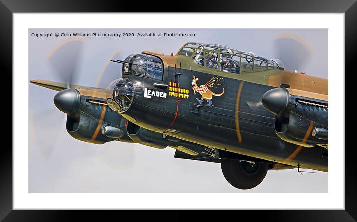 The BBMF Lancaster take off At RIAT 2018 Framed Mounted Print by Colin Williams Photography