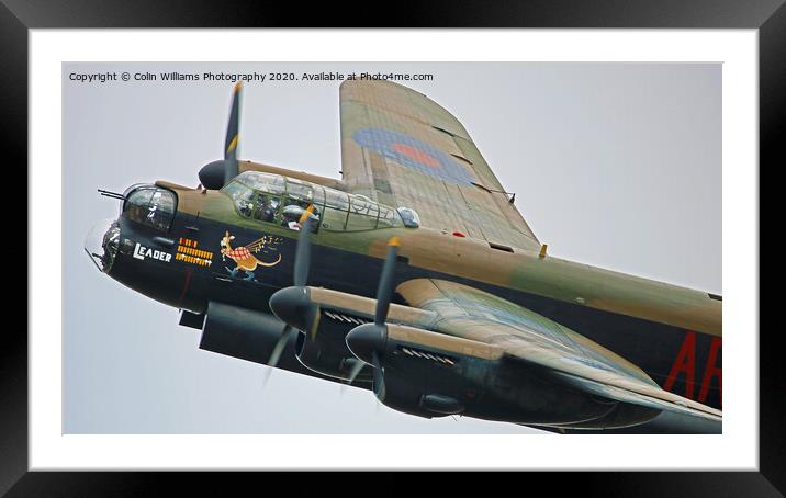 Lancaster Bomber on A Close Pass At RIAT 2019 Framed Mounted Print by Colin Williams Photography