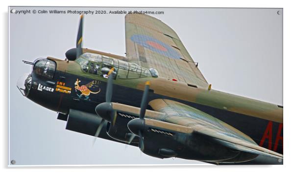 Lancaster Bomber on A Close Pass At RIAT 2019 Acrylic by Colin Williams Photography