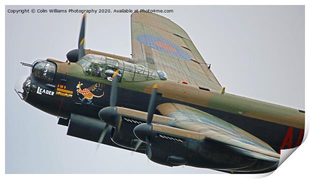 Lancaster Bomber on A Close Pass At RIAT 2019 Print by Colin Williams Photography