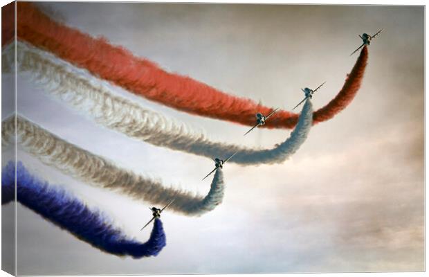The Red Arrows Enid Section Canvas Print by J Biggadike