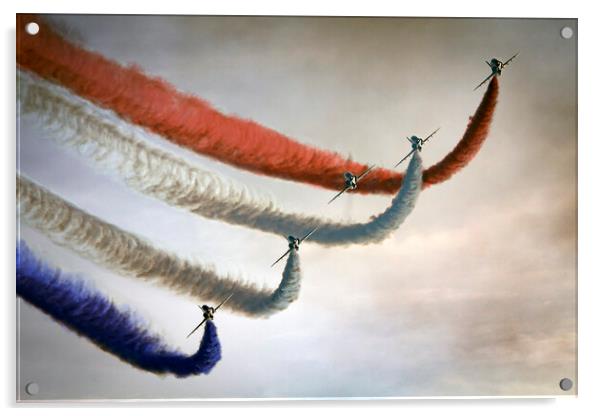 The Red Arrows Enid Section Acrylic by J Biggadike