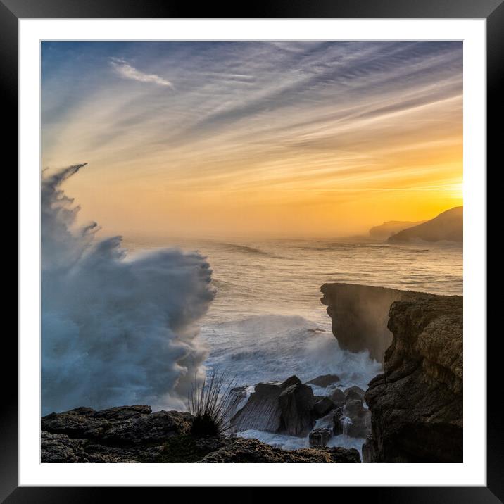 Cap de Ajo Sunrise Framed Mounted Print by DiFigiano Photography