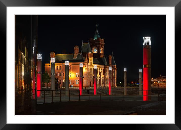 Cardiff bay columns Framed Mounted Print by Dean Merry
