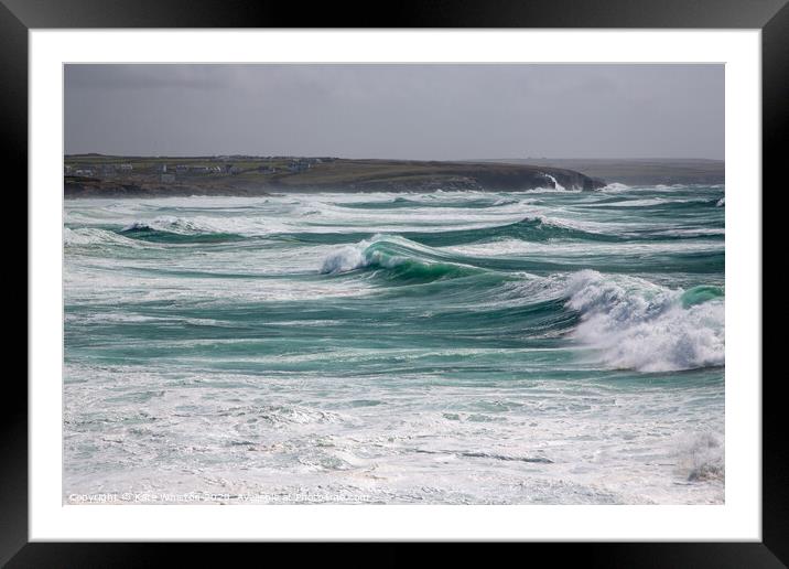 Waves oceanbeach Framed Mounted Print by Kate Whiston
