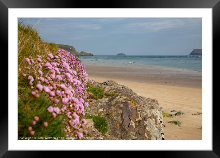Seapink in the estuary Framed Mounted Print by Kate Whiston