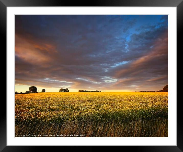 Stormy Sky Framed Mounted Print by Stephen Oliver
