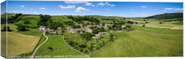 Appletreewick a Yorkshire Dales Village. Canvas Print by Chris North