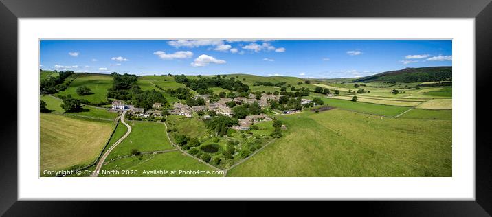 Appletreewick a Yorkshire Dales Village. Framed Mounted Print by Chris North