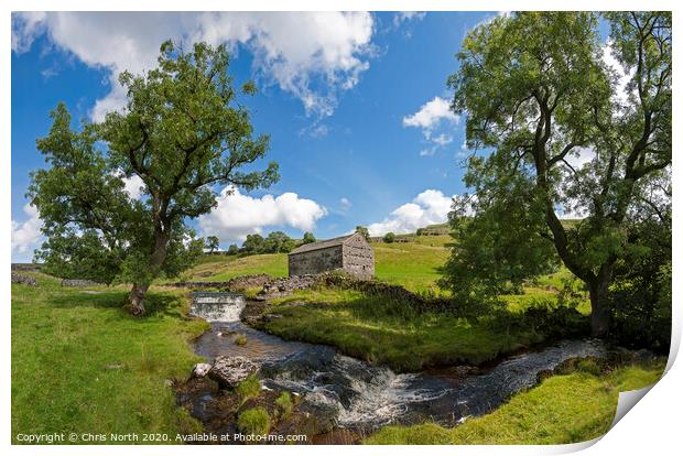 Cray in Wharfedale. Print by Chris North