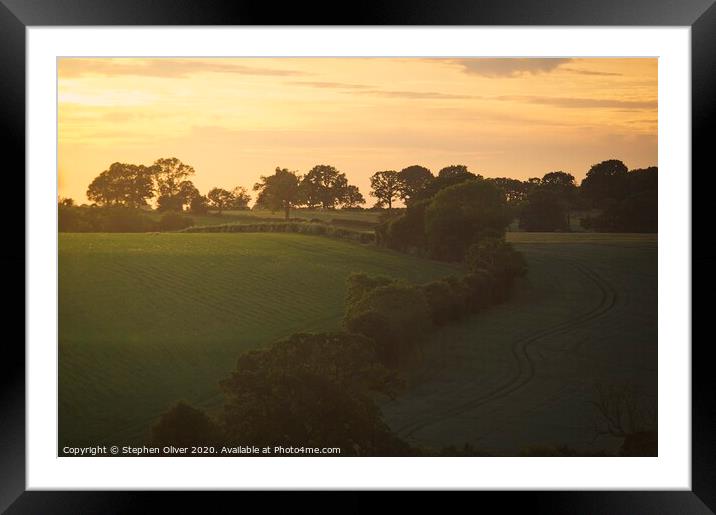 Summer evening Framed Mounted Print by Stephen Oliver