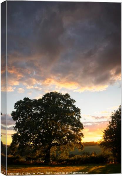 Moody sunset Canvas Print by Stephen Oliver