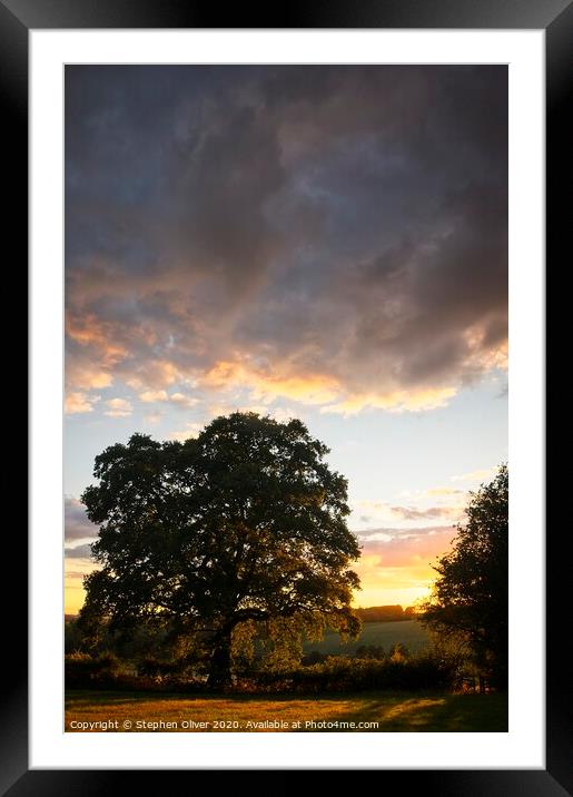 Moody sunset Framed Mounted Print by Stephen Oliver
