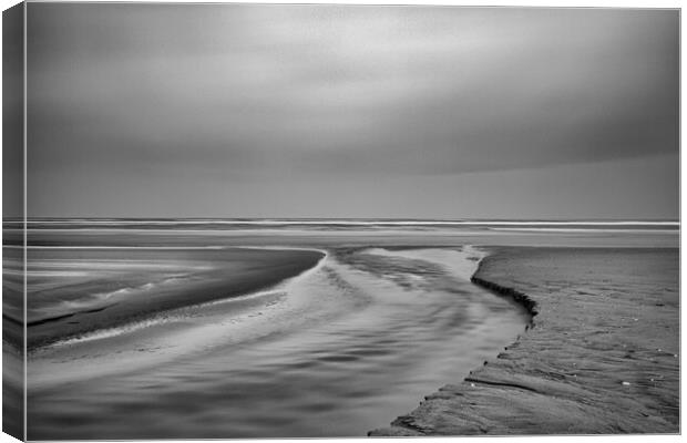 Minimalistic Ainsdale Beach Canvas Print by Roger Green