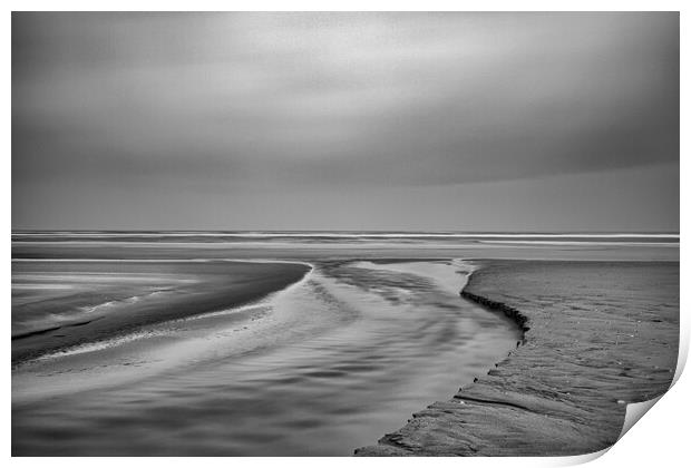 Minimalistic Ainsdale Beach Print by Roger Green