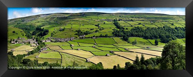 Gunnerside a village in the Yorkshire Dales. Framed Print by Chris North