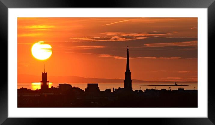 Sunset in Ayr, Scotland Framed Mounted Print by Allan Durward Photography