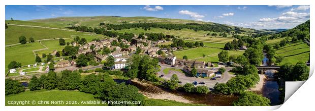 Kettlewell in the Yorkshire Dales. Print by Chris North