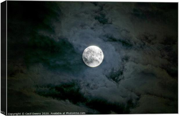 By the light of the silvery moon Canvas Print by Cecil Owens