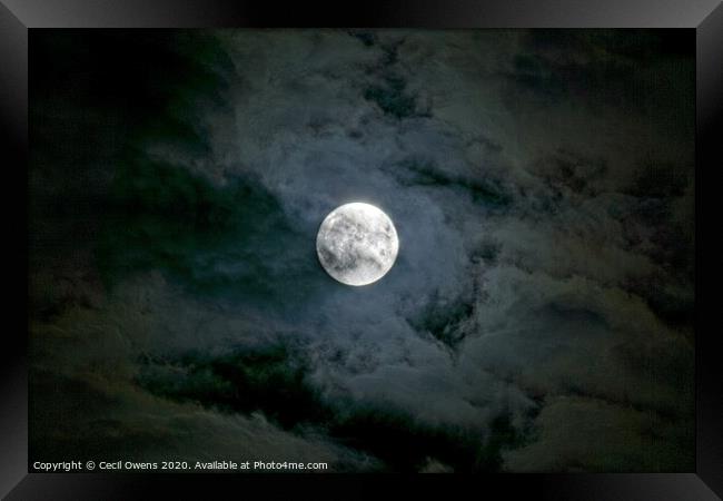 By the light of the silvery moon Framed Print by Cecil Owens