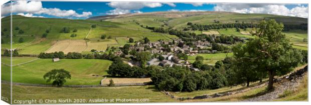 The Yorkshire Dales village of Kettlewell. Canvas Print by Chris North