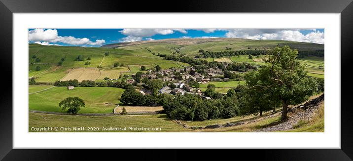 The Yorkshire Dales village of Kettlewell. Framed Mounted Print by Chris North