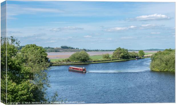 Opening of the Gloucester Canal from Sharpness to Gloucester in Gloucestershire Canvas Print by Nick Jenkins