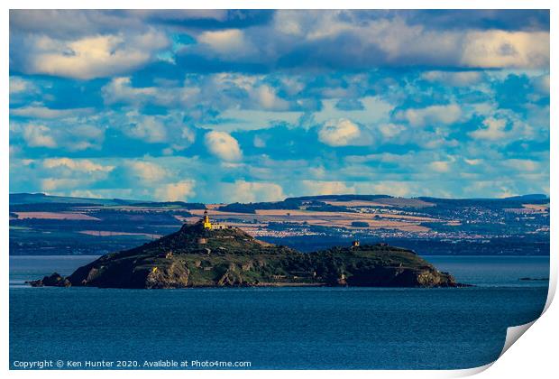 Inchkeith Island, River Forth Estuary Print by Ken Hunter