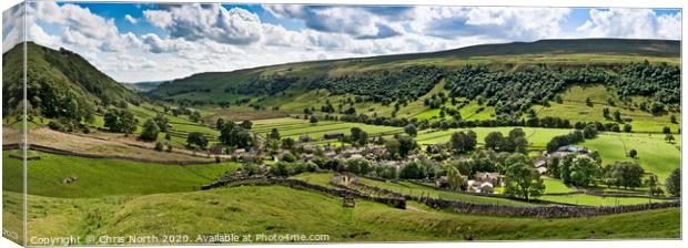 Starbotton village Wharfedale. Canvas Print by Chris North
