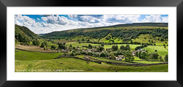 Starbotton village Wharfedale. Framed Mounted Print by Chris North